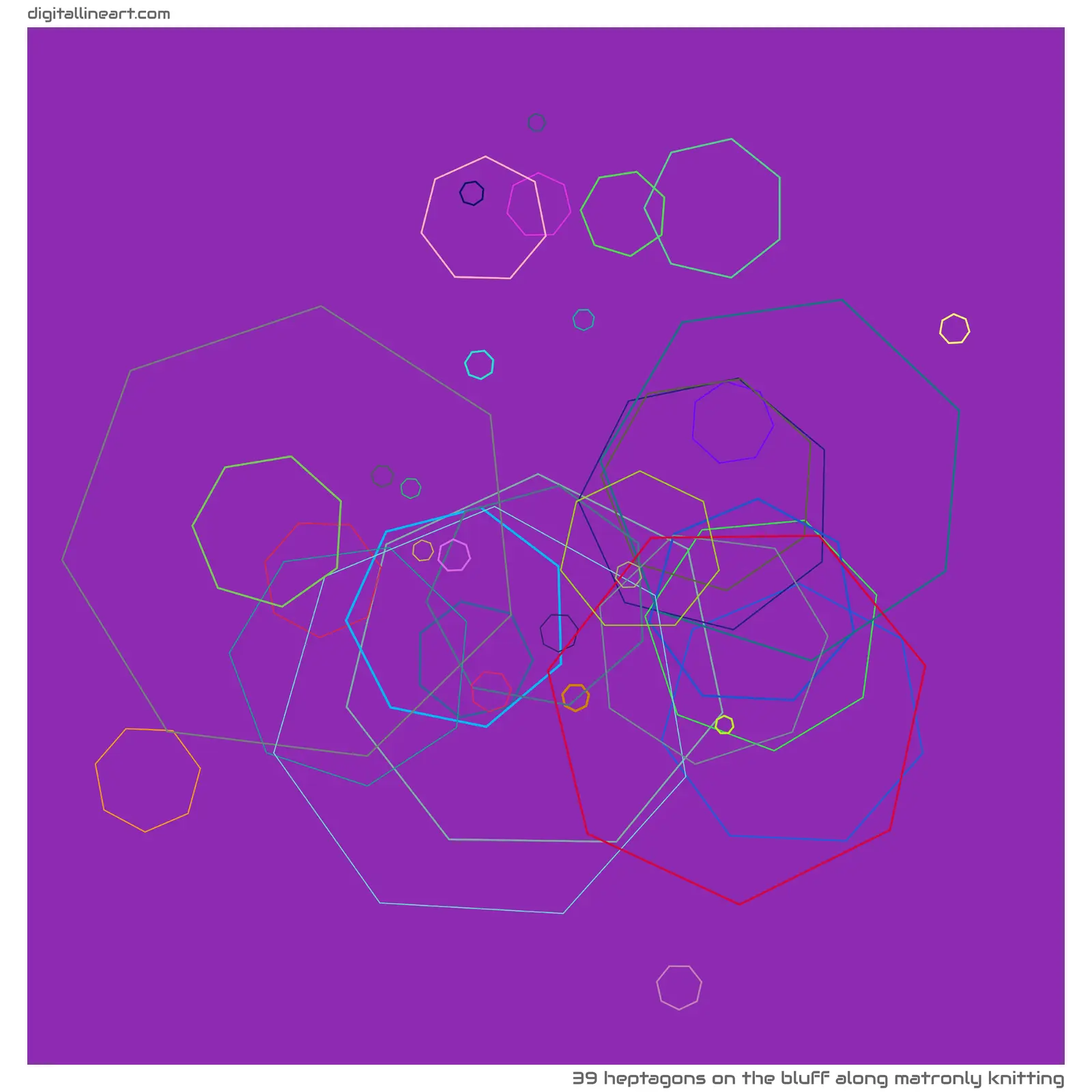 The Bluff along Matronly Knitting — 39 heptagons