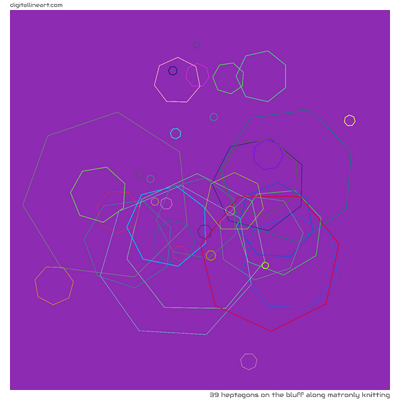 The Bluff along Matronly Knitting — 39 heptagons