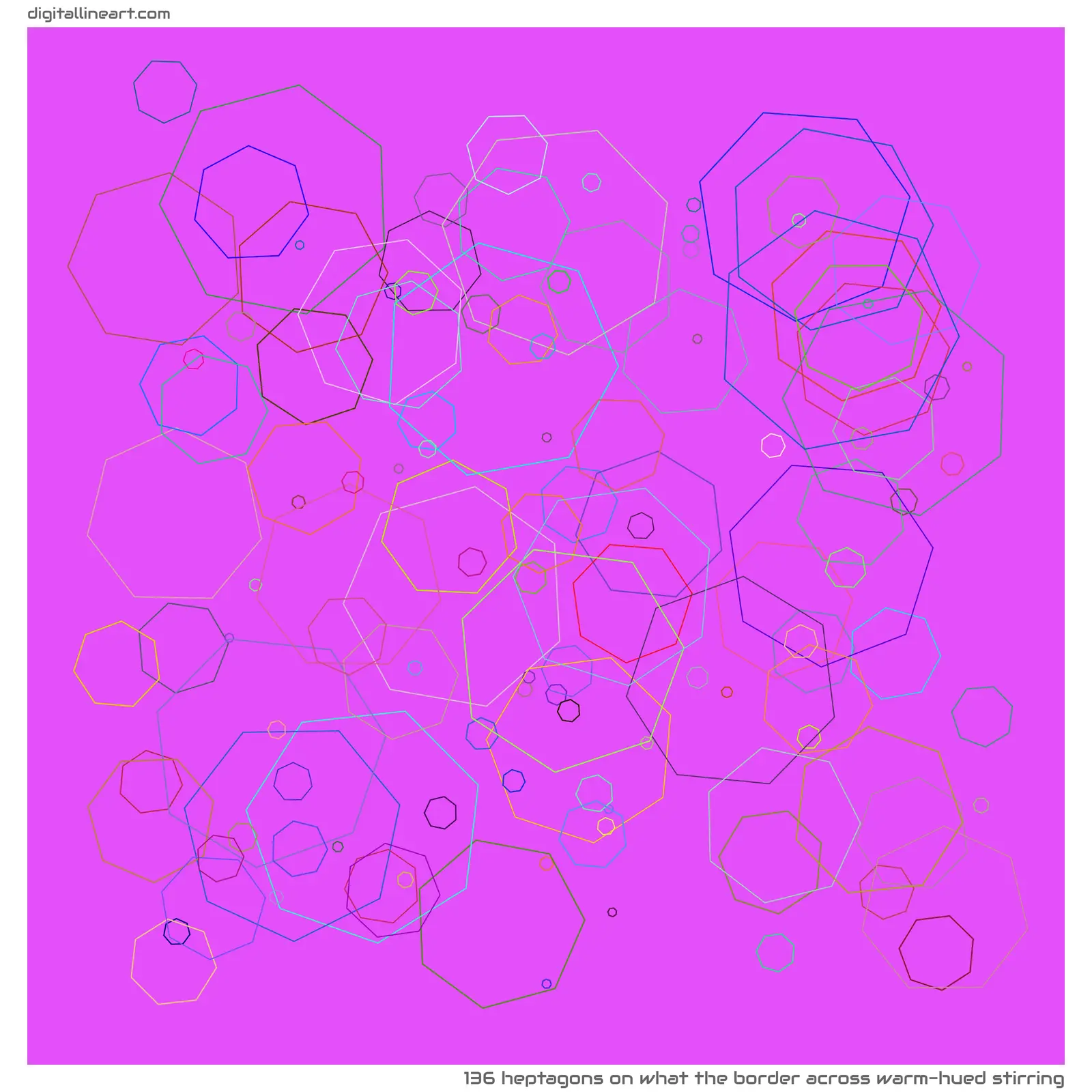 What the Border across Warm-hued Stirring — 136 heptagons