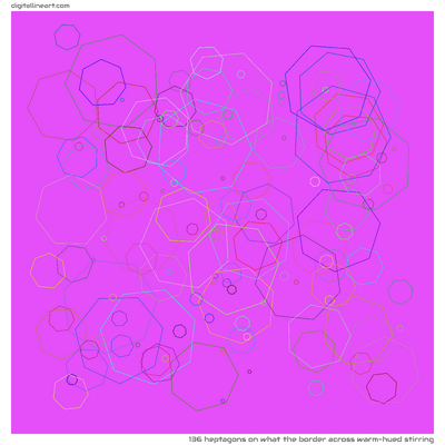What the Border across Warm-hued Stirring — 136 heptagons