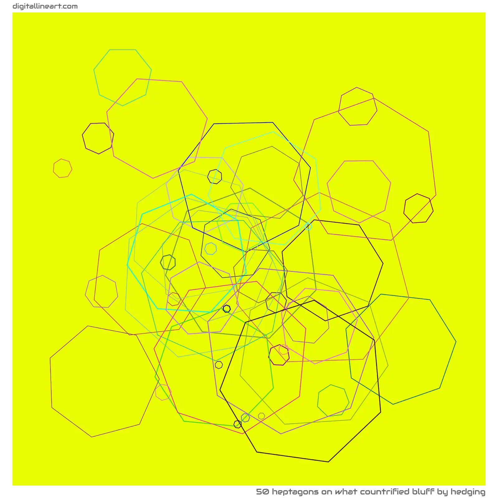 What Countrified Bluff by Hedging — 50 heptagons