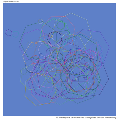When the Changeless Border in Mending — 72 heptagons