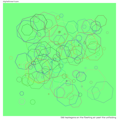 The Fleeting Air past the Unfolding — 138 heptagons