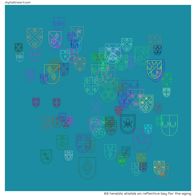 Reflective Bay for the Aging — 83 heraldic shields