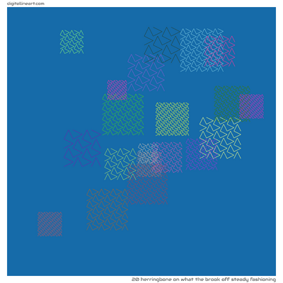 What the Brook off Steady Fashioning — Herringbone, 20 elements