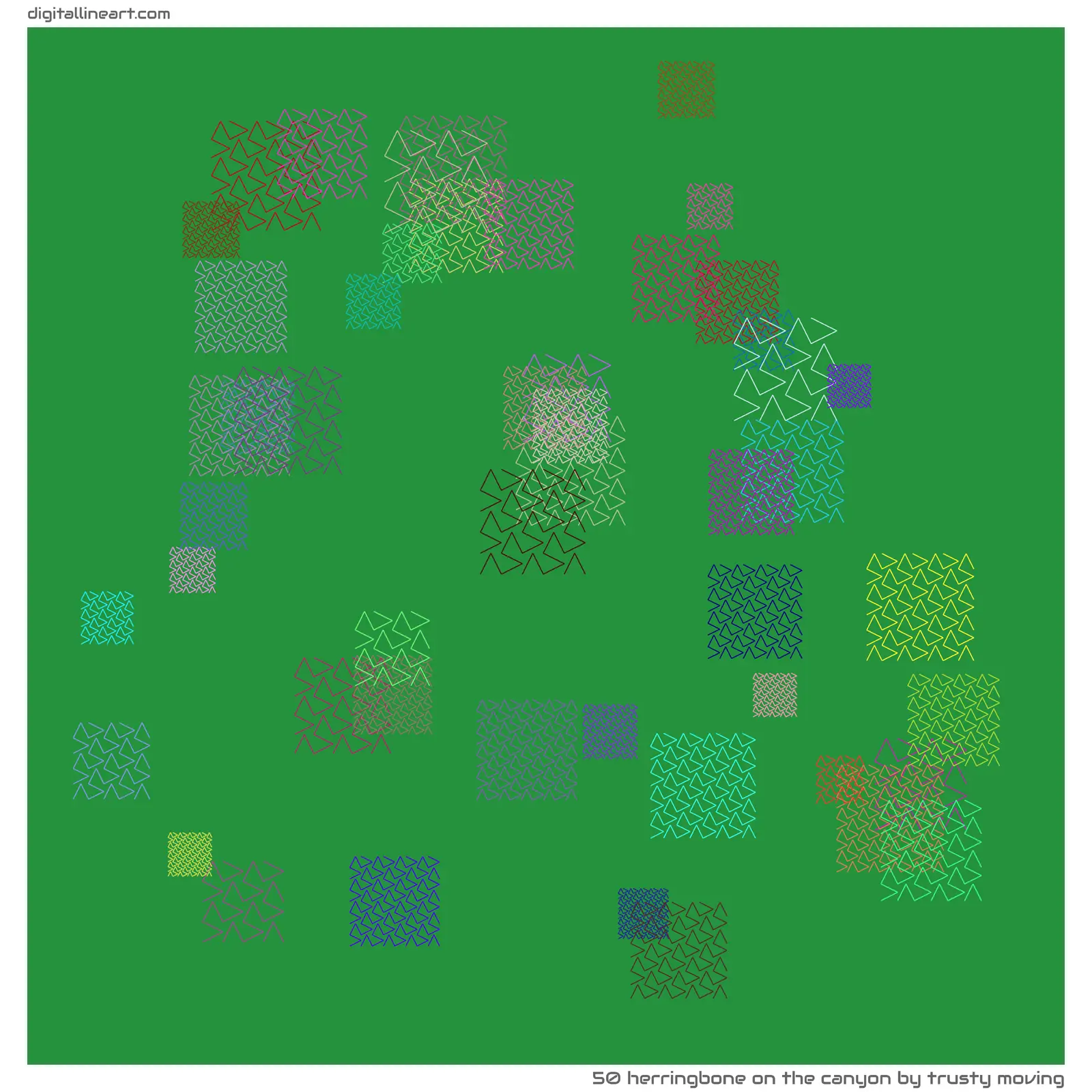 The Canyon by Trusty Moving — Herringbone, 50 elements