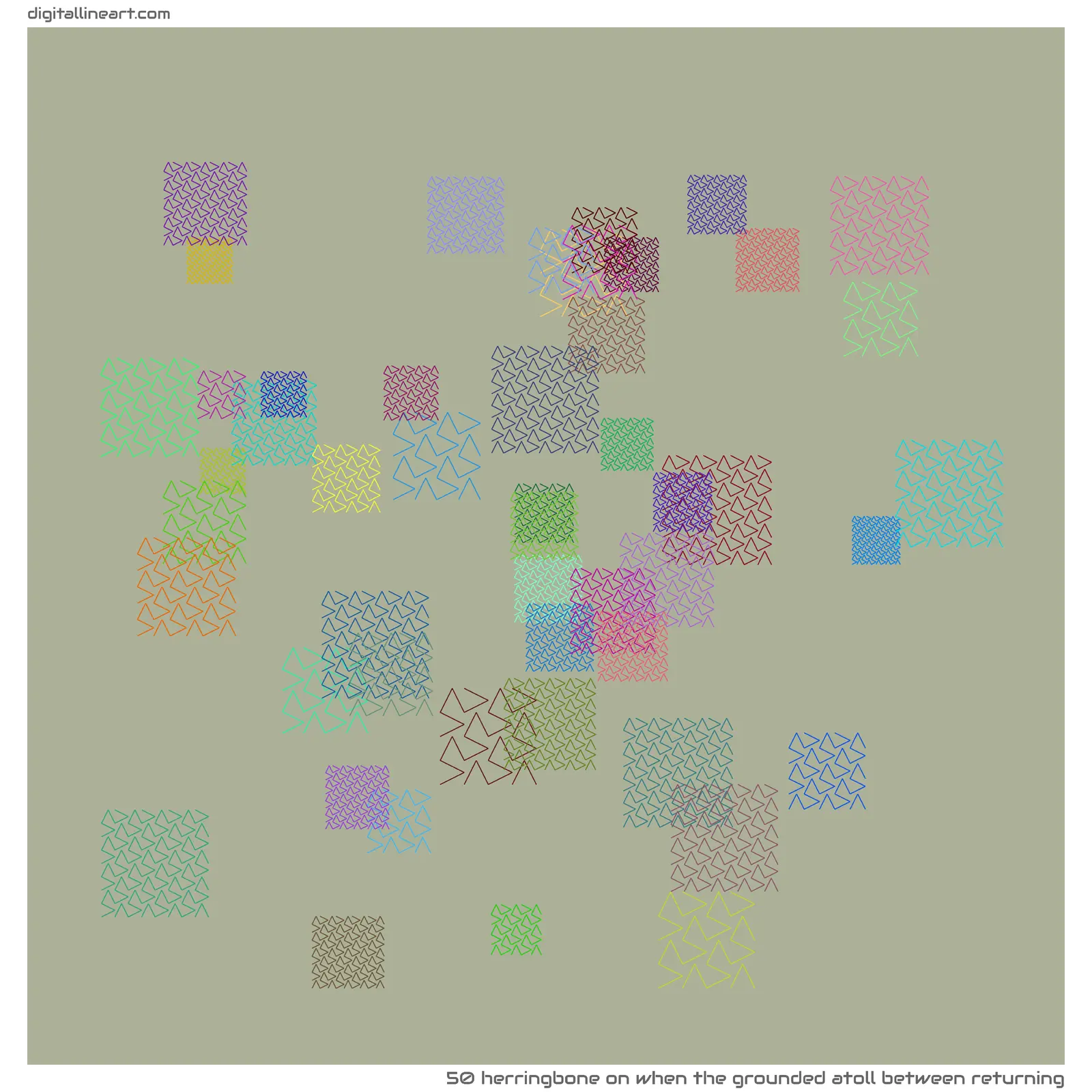 When the Grounded Atoll between Returning — Herringbone, 50 elements
