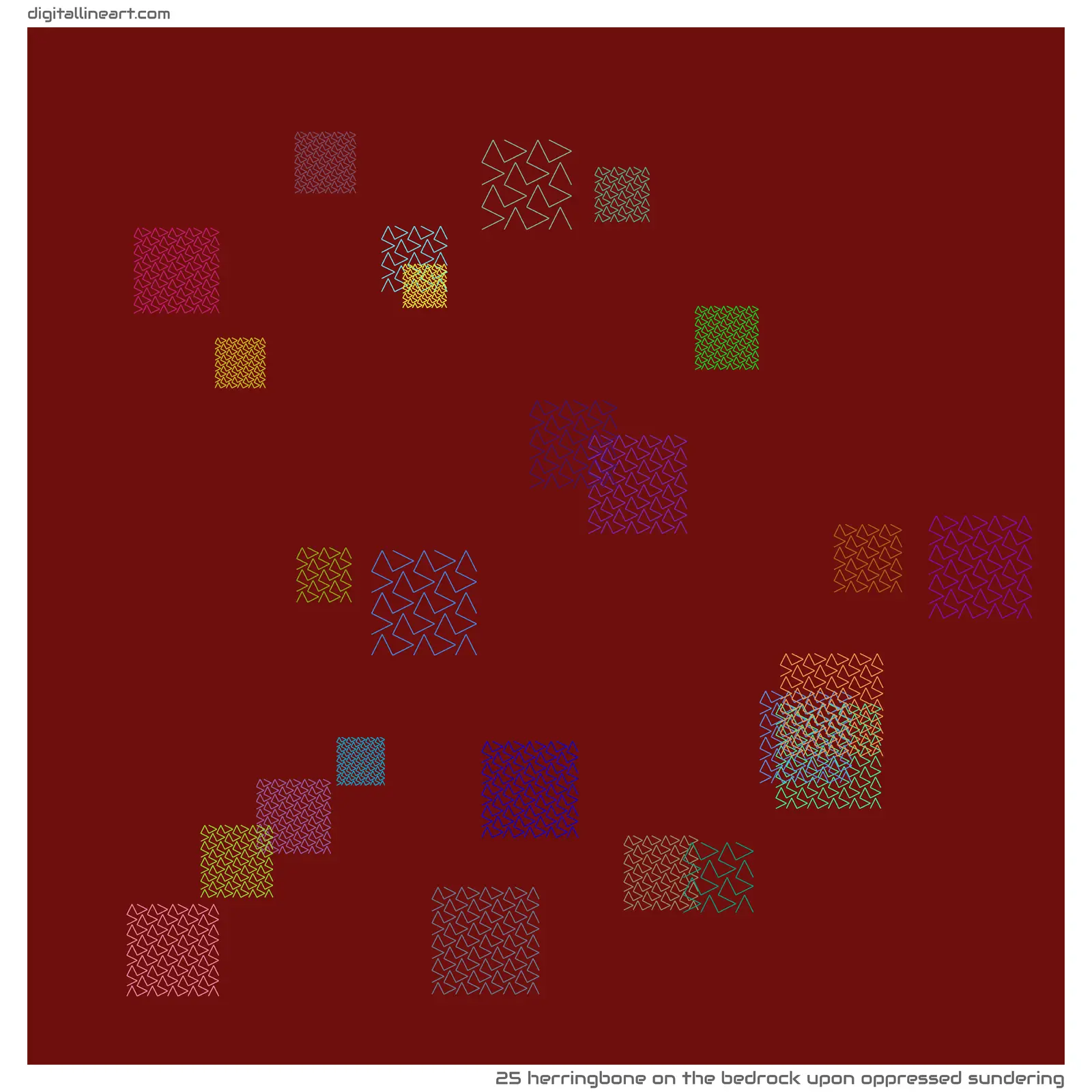 The Bedrock upon Oppressed Sundering — Herringbone, 25 elements