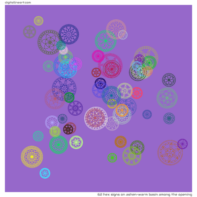 Ashen-warm Basin among the Opening — 62 hex signs