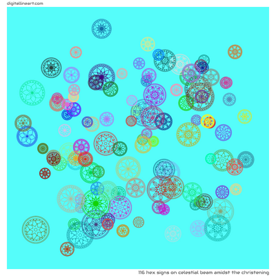 Celestial Beam amidst the Christening — 116 hex signs