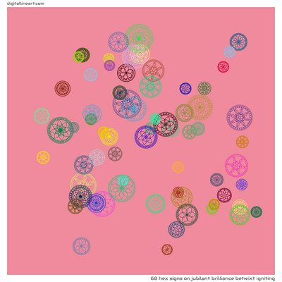 Jubilant Brilliance betwixt Igniting — 68 hex signs