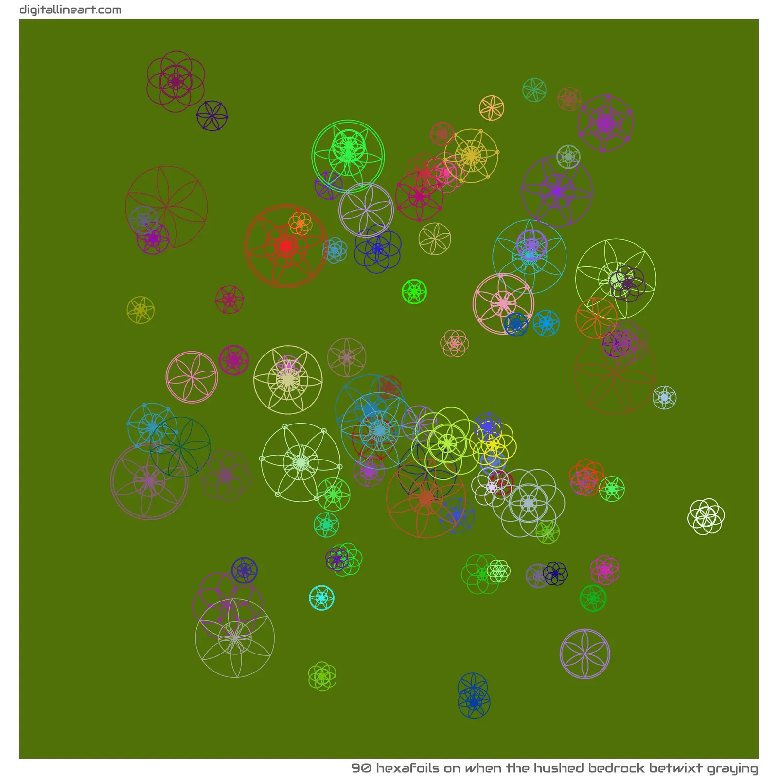 When the Hushed Bedrock betwixt Graying — 90 hexafoils