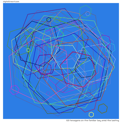 63 Hexagons in The Familiar Bay amid the Lasting