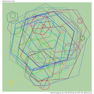 52 Hexagons in The Drifting Air off the Glittering