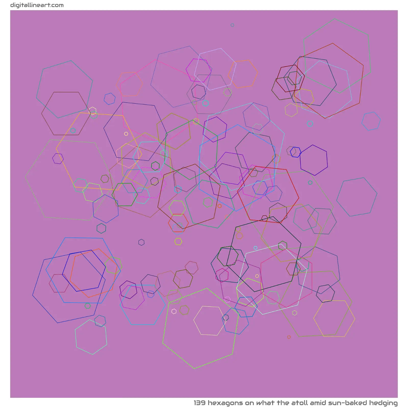 What the Atoll amid Sun-baked Hedging — 139 hexagons