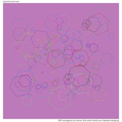 What the Atoll amid Sun-baked Hedging — 139 hexagons