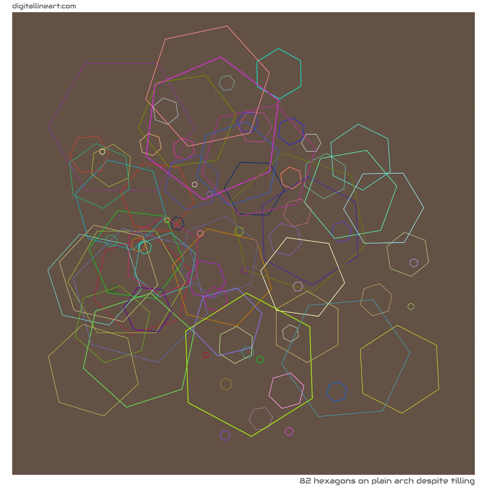 Plain Arch despite Tilling — 82 hexagons