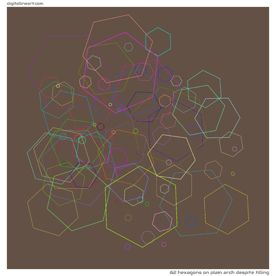 Plain Arch despite Tilling — 82 hexagons