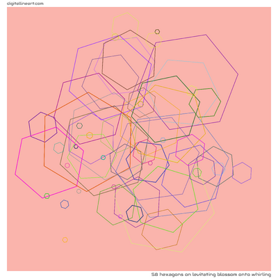 Levitating Blossom onto Whirling — 58 hexagons