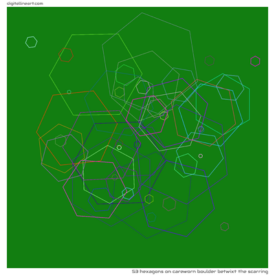 Careworn Boulder betwixt the Scarring — 53 hexagons