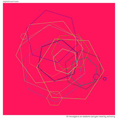Sedate Canyon nearby Echoing — 15 hexagons