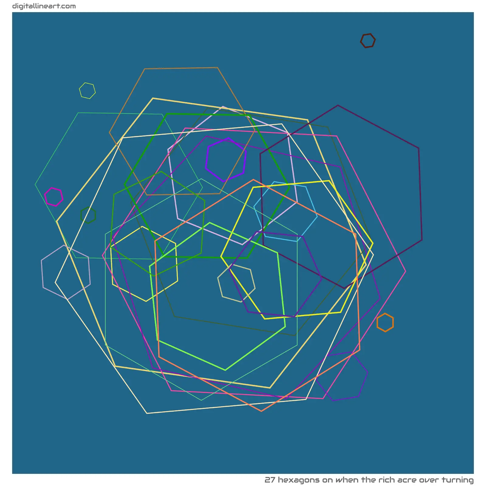 When the Rich Acre over Turning — 27 hexagons