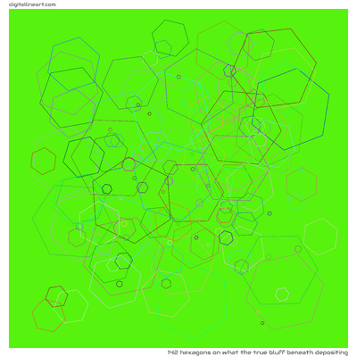 What the True Bluff beneath Depositing — 142 hexagons
