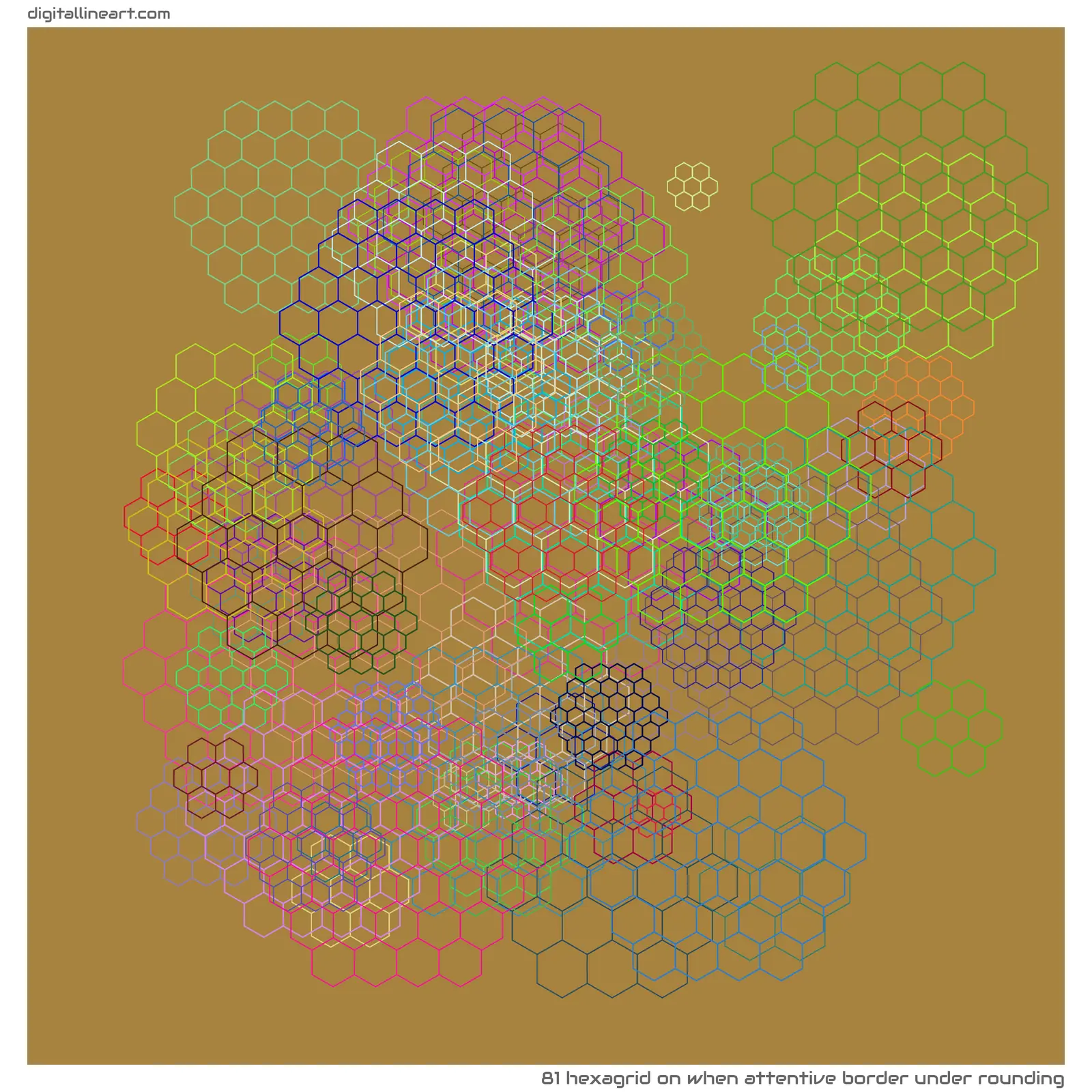 When Attentive Border under Rounding — Hexagrid, 81 elements