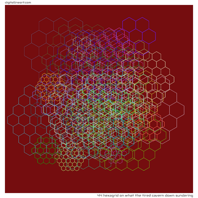 What the Tired Cavern down Sundering — Hexagrid, 44 elements