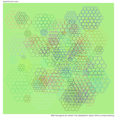 What the Alabaster down Lithe Crescendoing — Hexagrid, 106 elements