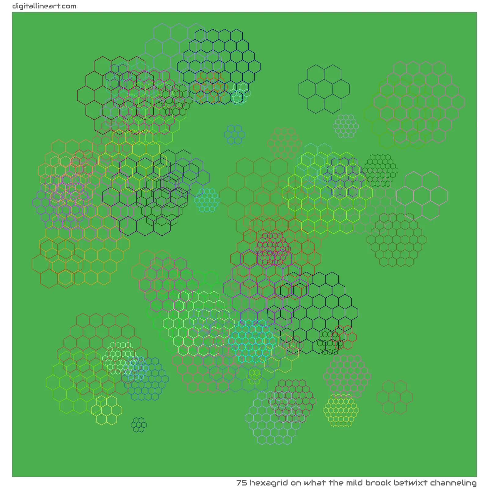 What the Mild Brook betwixt Channeling — Hexagrid, 75 elements
