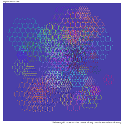 What the Brook along Time-honored Continuing — Hexagrid, 70 elements
