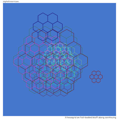 Full-bodied Bluff along Continuing — Hexagrid, 11 elements