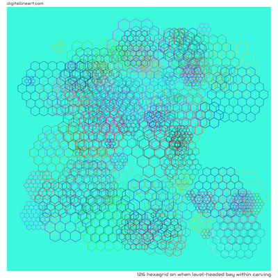 When Level-headed Bay within Carving — Hexagrid, 126 elements