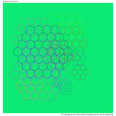 The Level-headed Arch until Meeting — Hexagrid, 17 elements