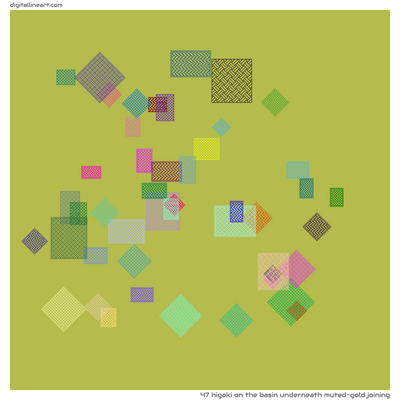 The Basin underneath Muted-gold Joining — Higaki, 47 elements