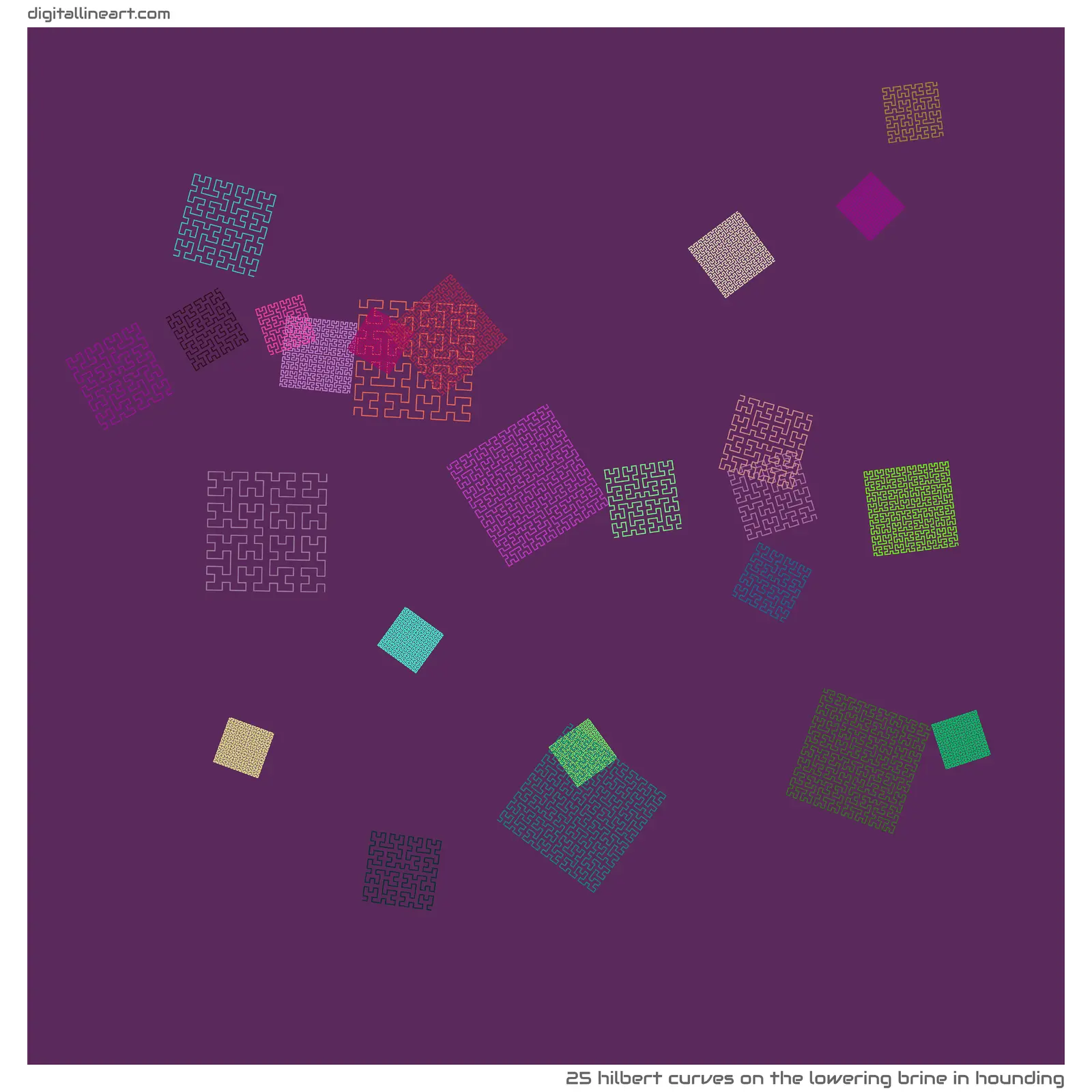 The Lowering Brine in Hounding — 25 Hilbert curves