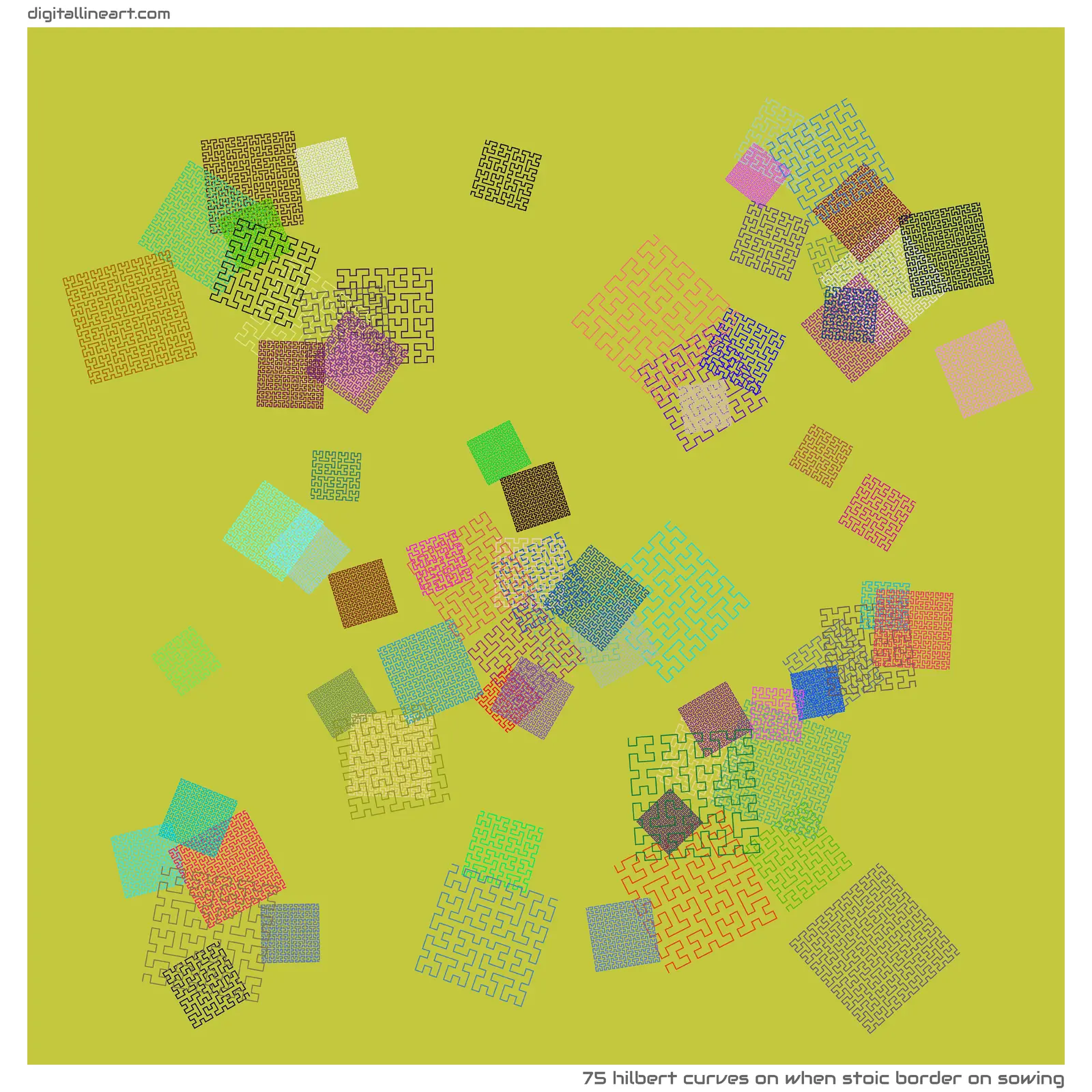 When Stoic Border on Sowing — 75 Hilbert curves