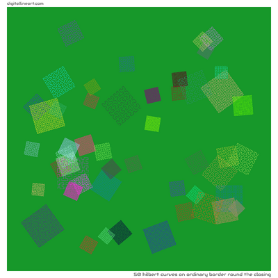 Ordinary Border round the Closing — 50 Hilbert curves