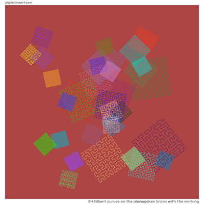 The Plainspoken Brook with the Working — 34 Hilbert curves