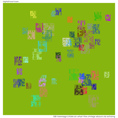 What the Vintage Alcove via Echoing — Hommage à Klee, 50 elements