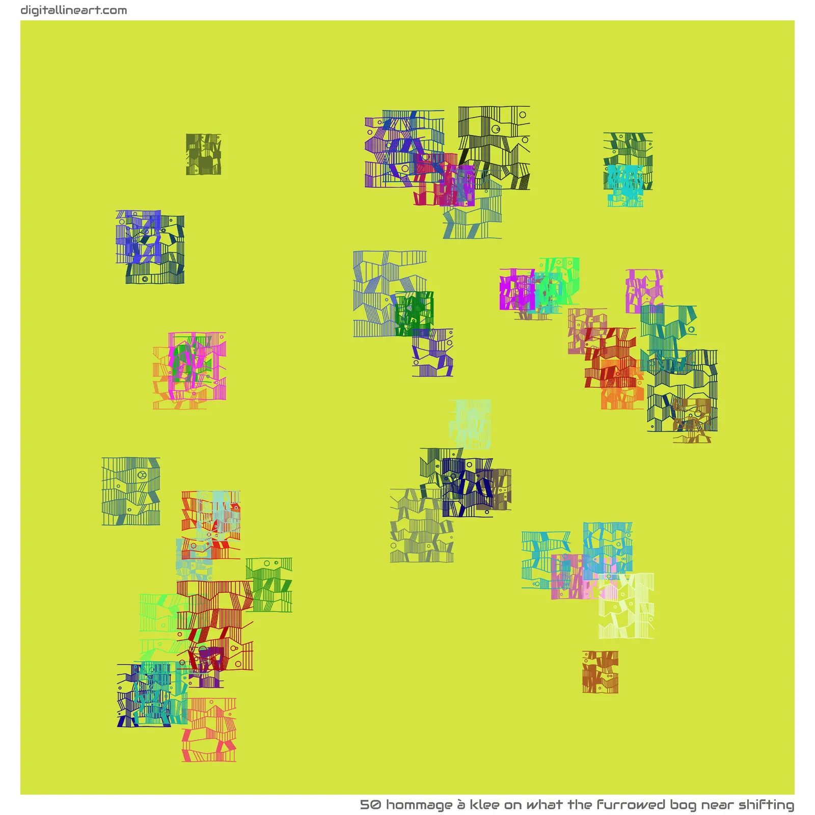 What the Furrowed Bog near Shifting — Hommage à Klee, 50 elements
