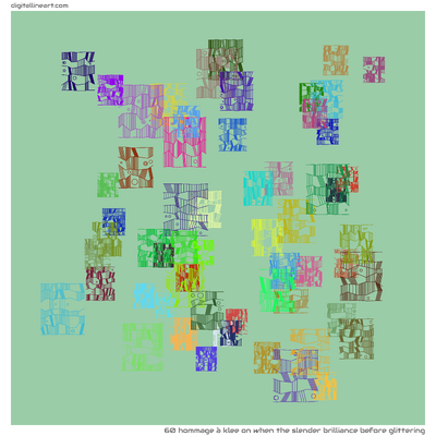 When the Slender Brilliance before Glittering — Hommage à Klee, 60 elements