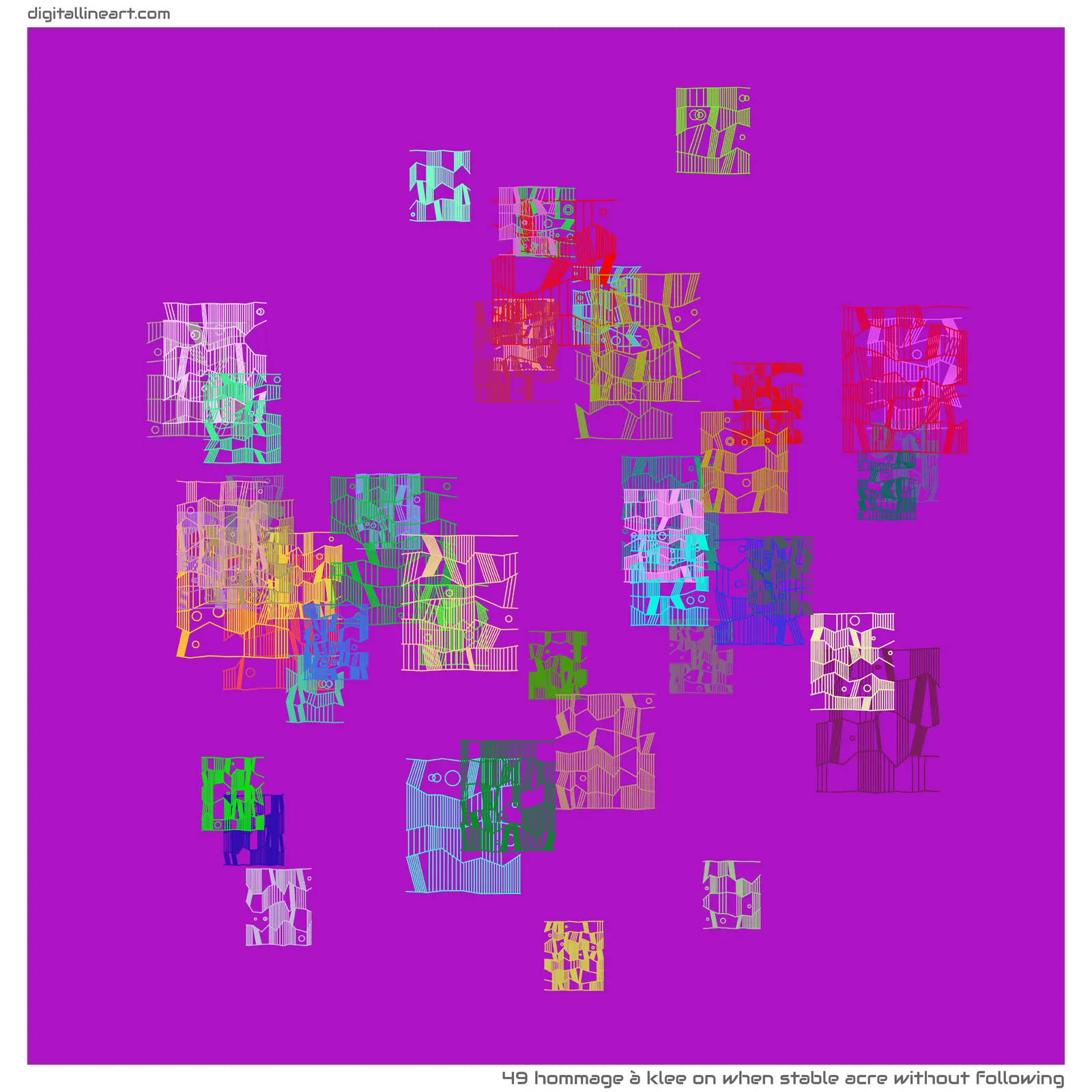 When Stable Acre without Following — Hommage à Klee, 49 elements