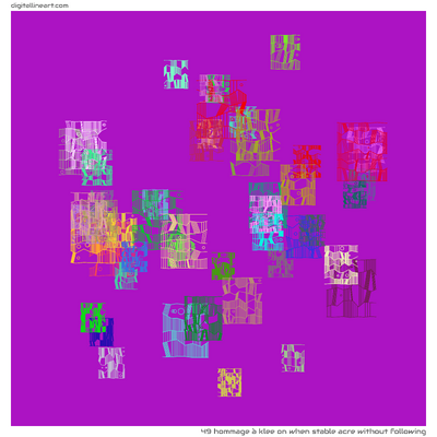 When Stable Acre without Following — Hommage à Klee, 49 elements