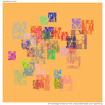 The Unbounded Blaze over Sparkling — Hommage à Klee, 37 elements