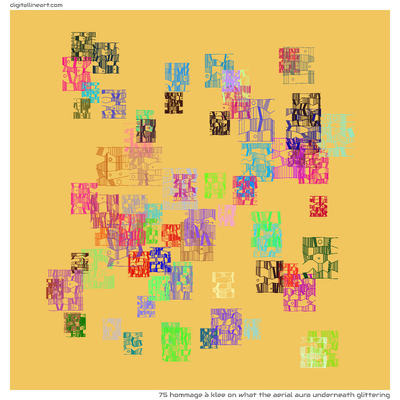 What the Aerial Aura underneath Glittering — Hommage à Klee, 75 elements