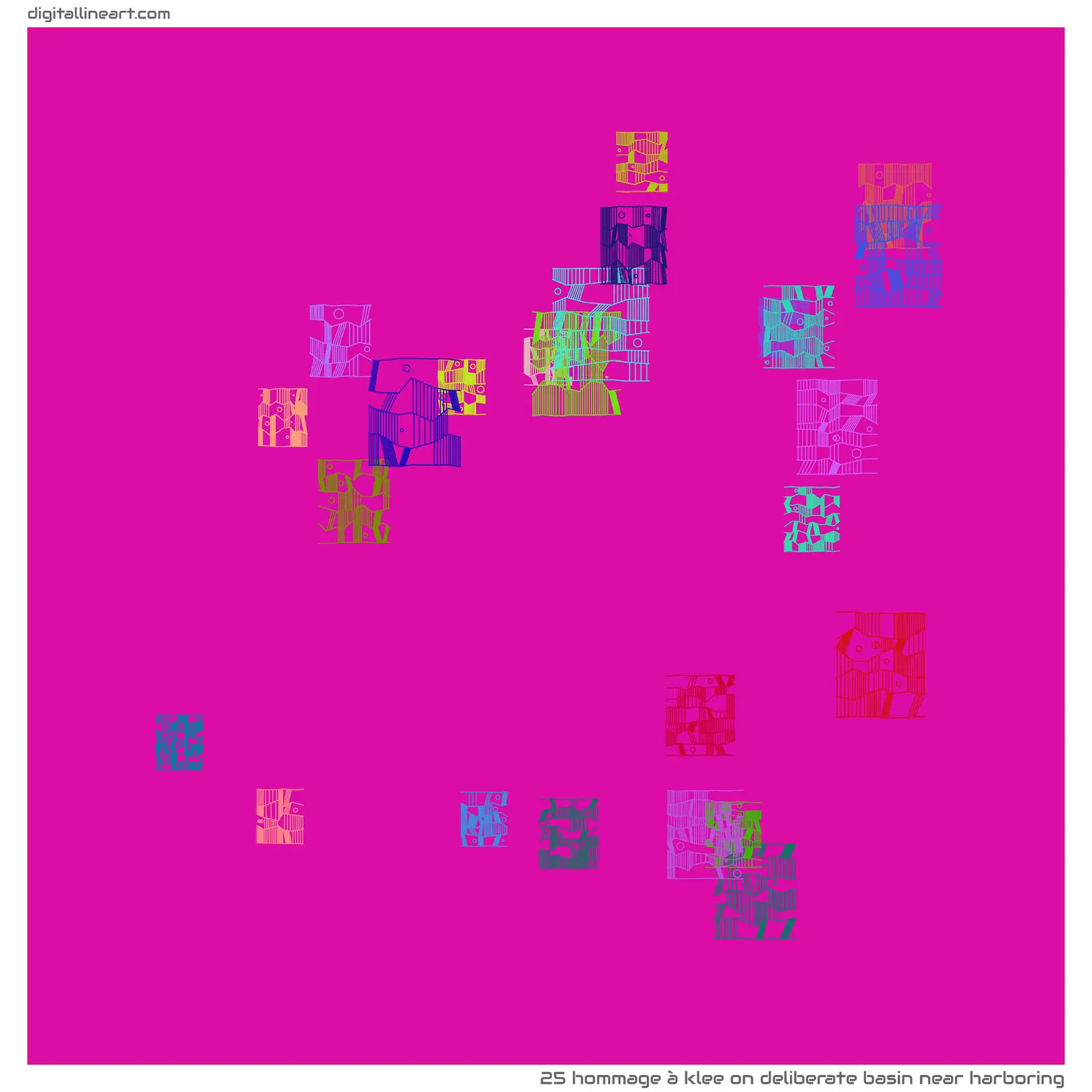 Deliberate Basin near Harboring — Hommage à Klee, 25 elements