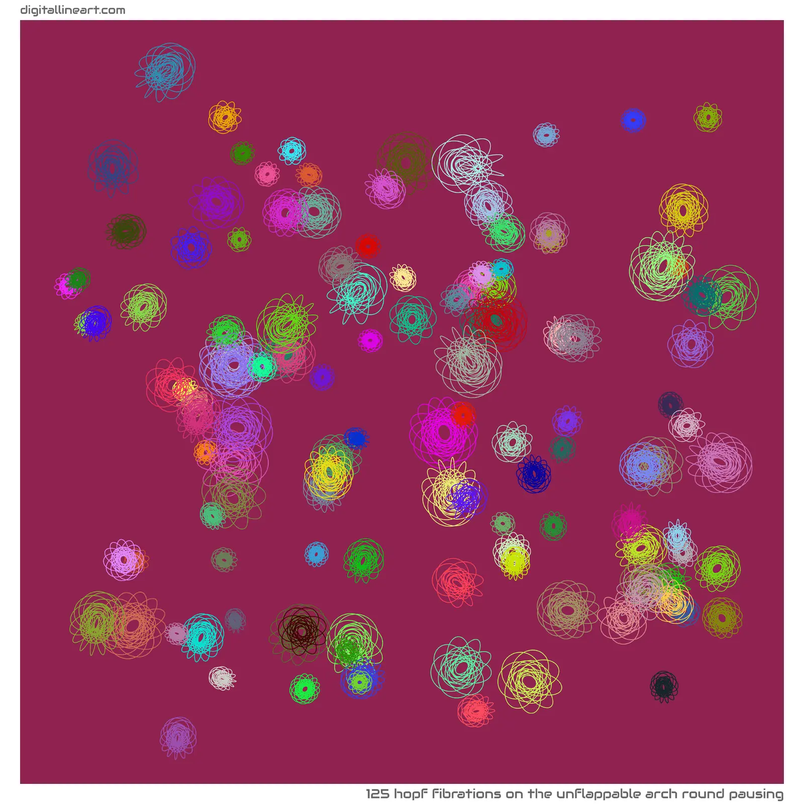 The Unflappable Arch round Pausing — 125 Hopf fibrations