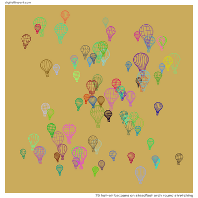 Steadfast Arch round Stretching — 79 hot-air balloons